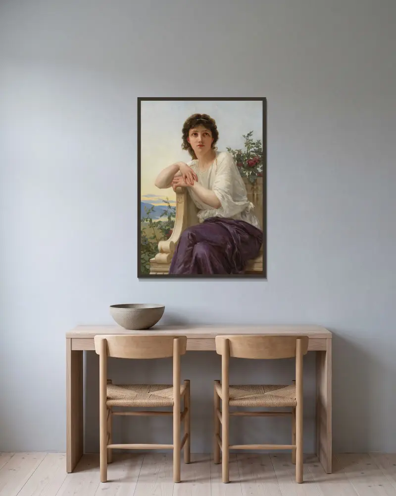 Kontemplace, Guillaume Seignac v rámu na stěně