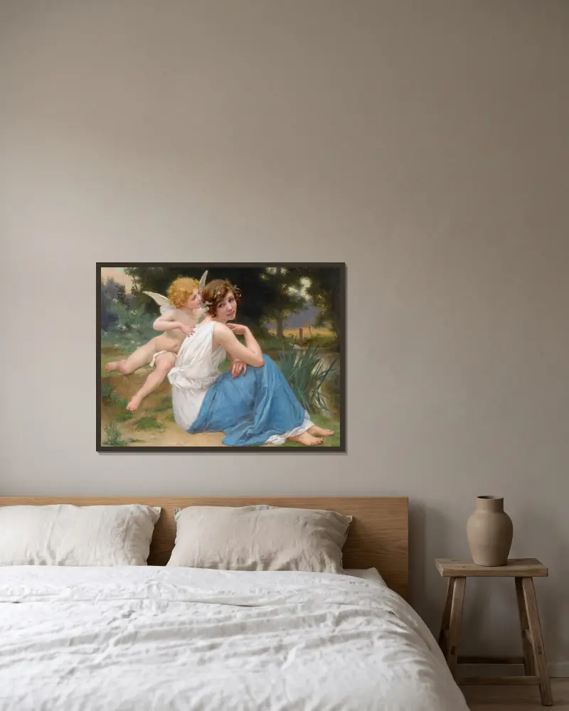 Amor i Psyche, Guillaume Seignac w ramie na ścianie