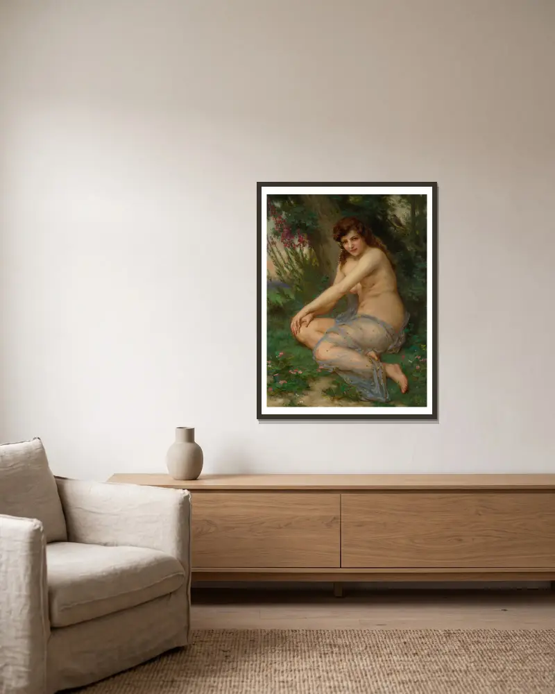 W lesie, Guillaume Seignac w ramie na ścianie