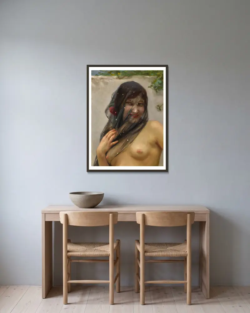Odaliska, Guillaume Seignac v rámu na stěně