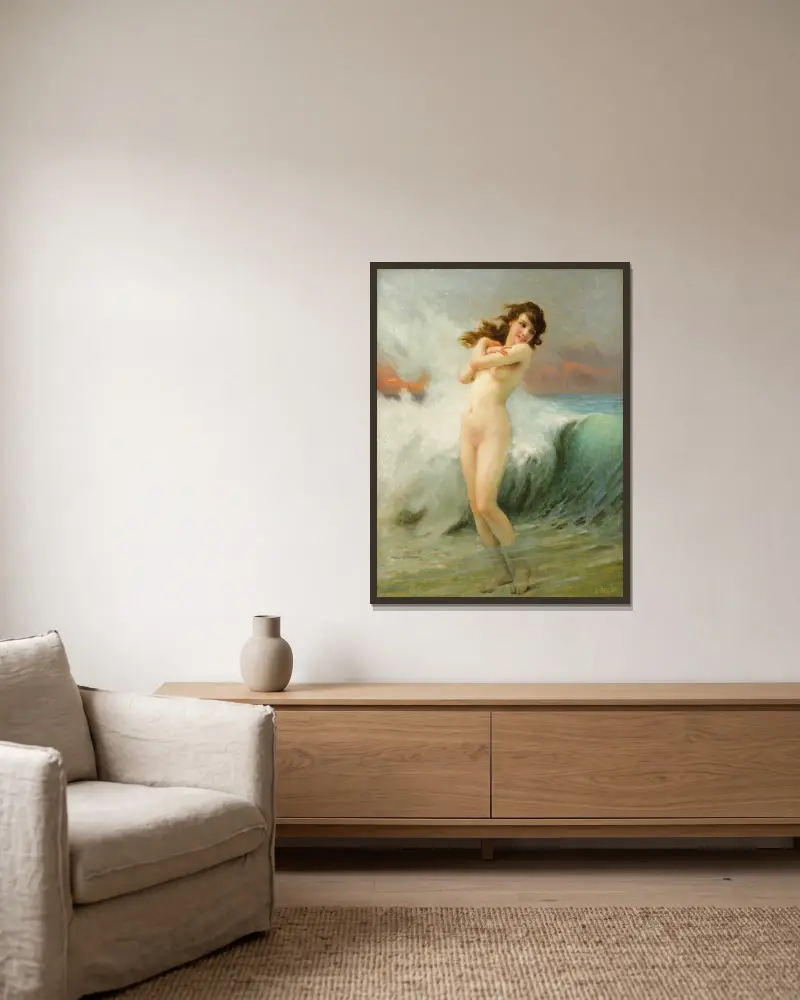 Vlna – č. 2, Guillaume Seignac v rámu na stěně
