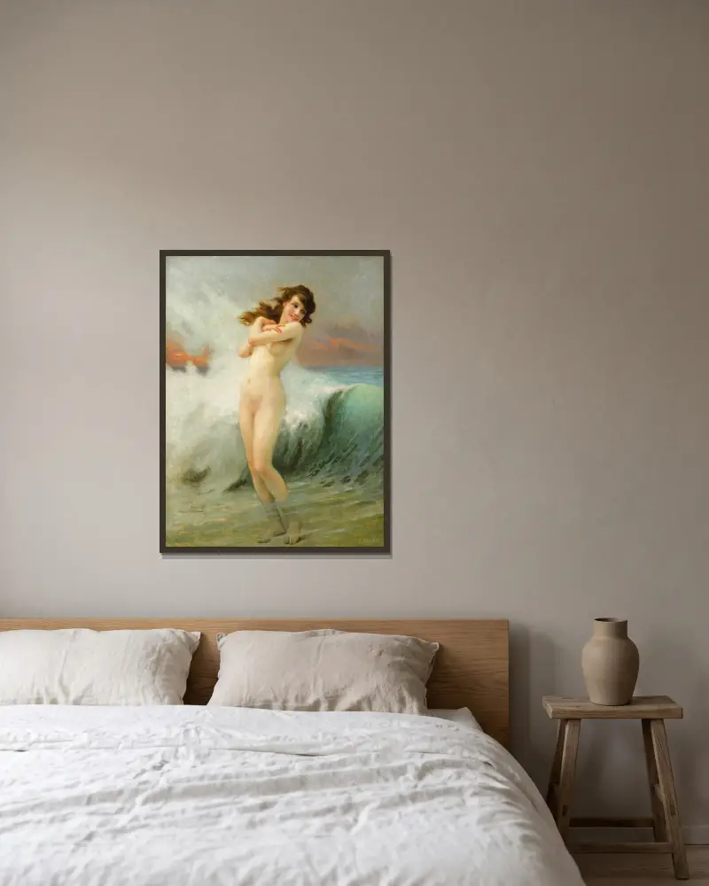 Vlna – č. 2, Guillaume Seignac v rámu na stěně