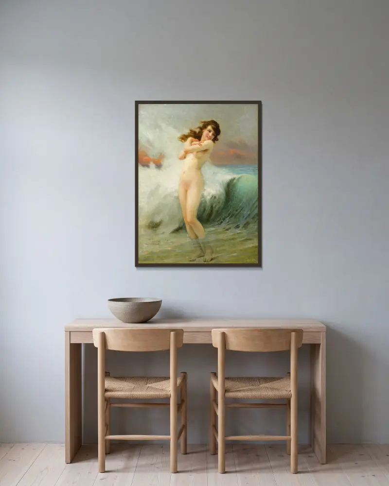 Vlna – č. 2, Guillaume Seignac v rámu na stěně
