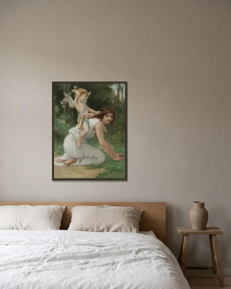 Venus a Cupido, Guillaume Seignac v rámu na stěně