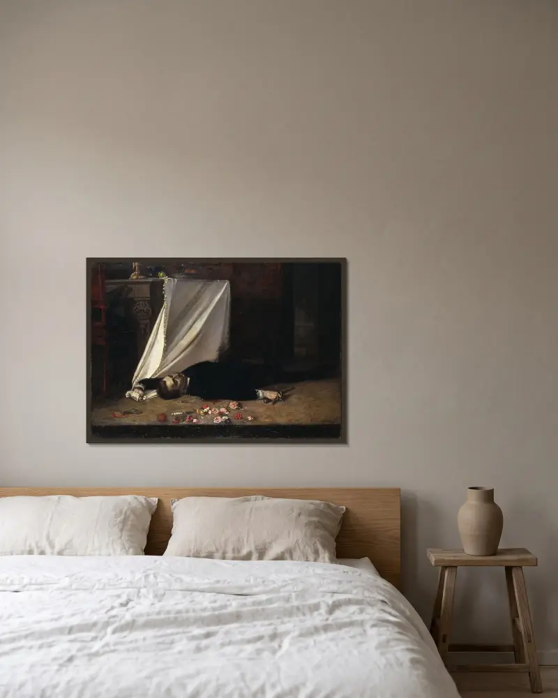 Epilog von Gustaf Cederström gerahmt an einer Wand
