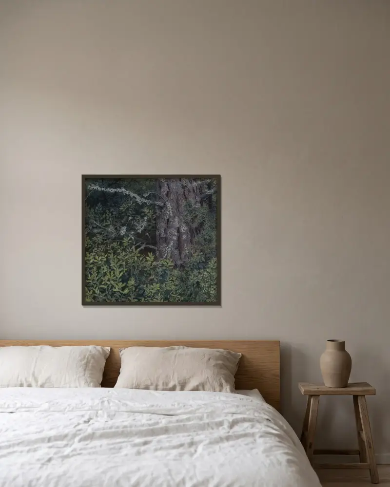Foliage von Gustaf Fjæstad gerahmt an einer Wand