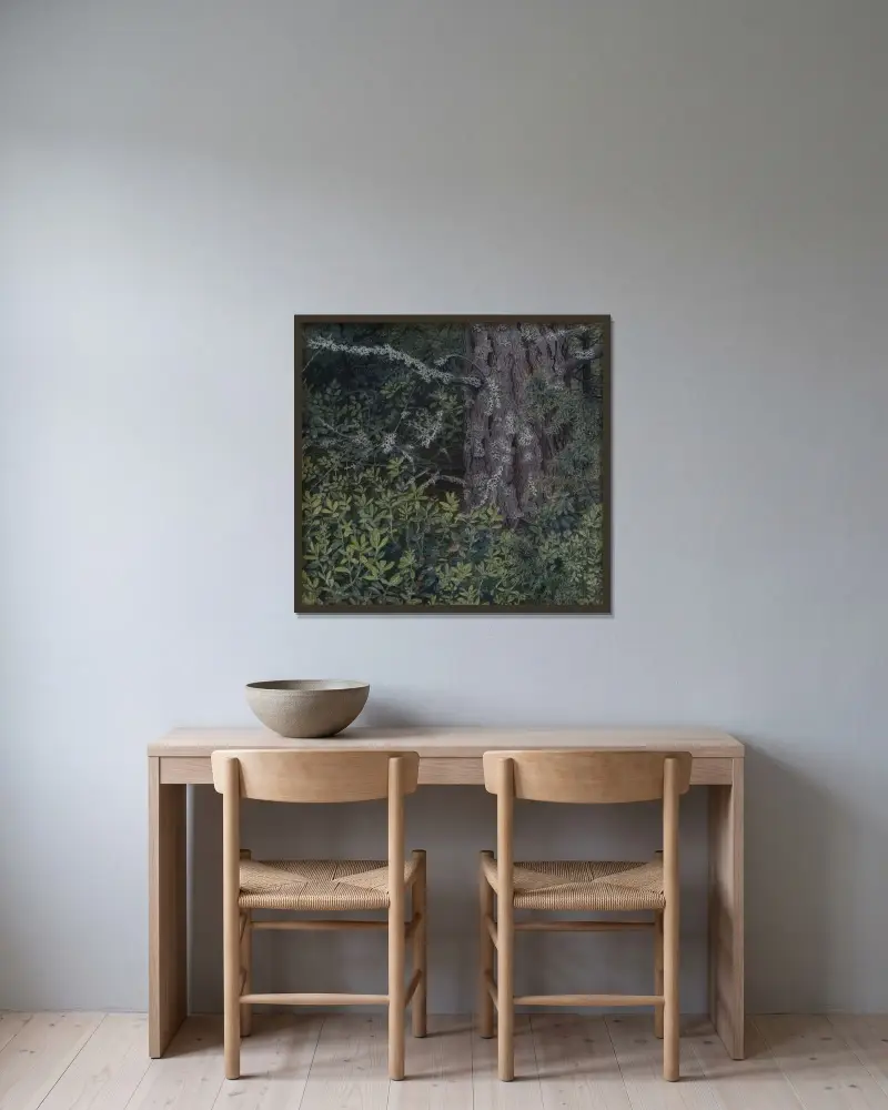 Foliage von Gustaf Fjæstad gerahmt an einer Wand