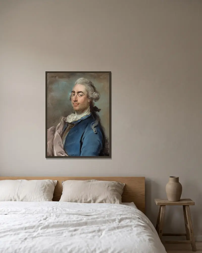 En ung aristokrat av Gustaf Lundberg inramad på en vägg