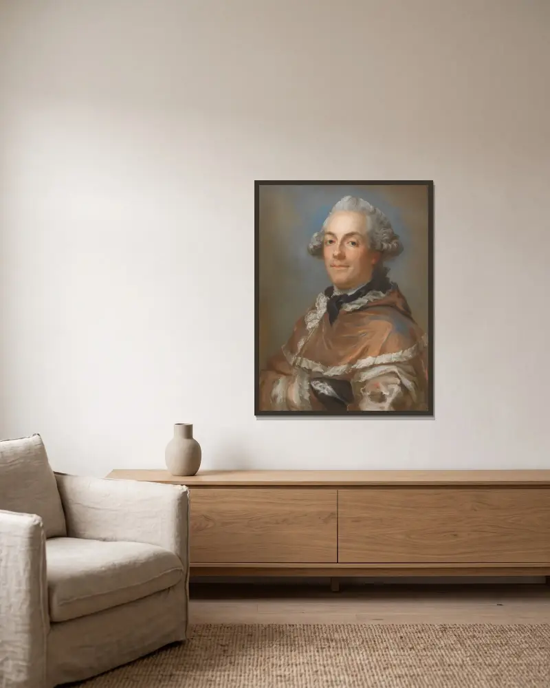 Baron H.I. von Düben von Gustaf Lundberg gerahmt an einer Wand
