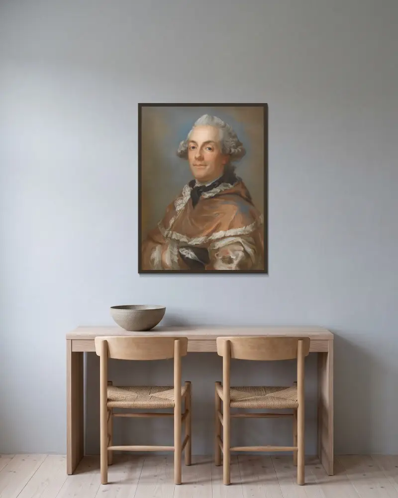 Baron H.I. von Düben von Gustaf Lundberg gerahmt an einer Wand