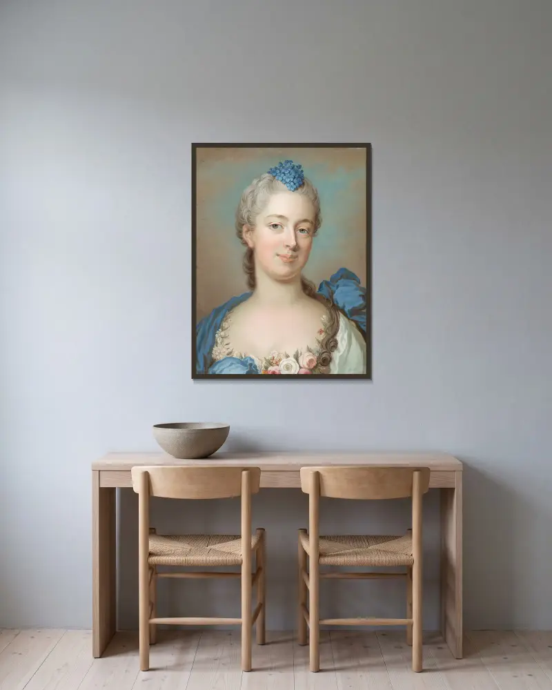 Countess Poaton av Gustaf Lundberg inramad på en vägg
