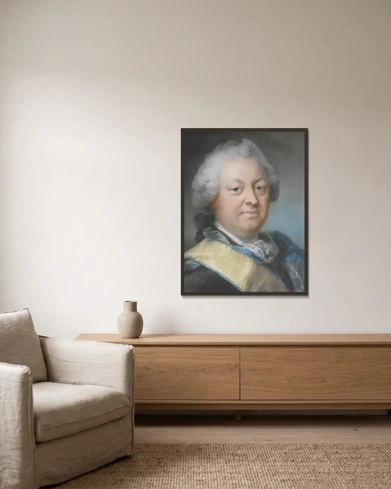 Volter Reinhold, Stackelberg, 1705-1801 von Gustaf Lundberg gerahmt an einer Wand