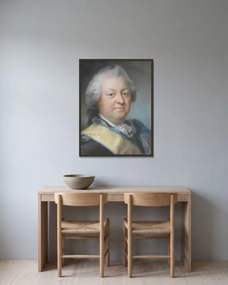 Volter Reinhold, Stackelberg, 1705-1801 von Gustaf Lundberg gerahmt an einer Wand