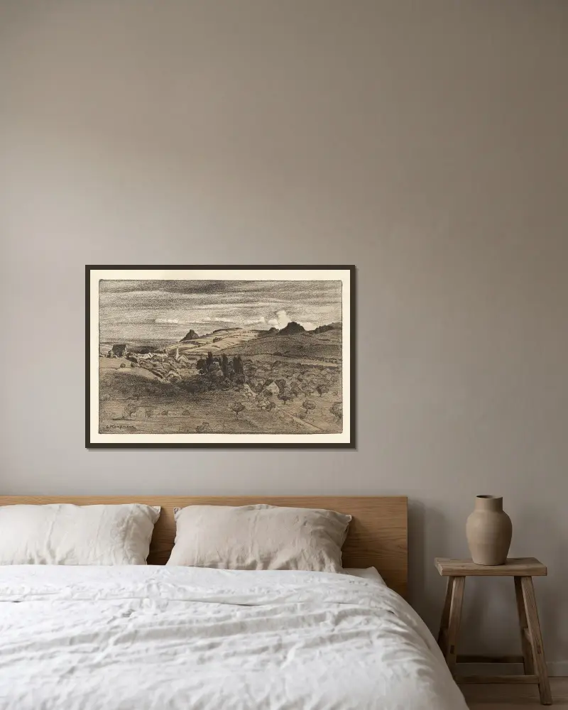 Im Hegau von Gustav Kampmann gerahmt an einer Wand