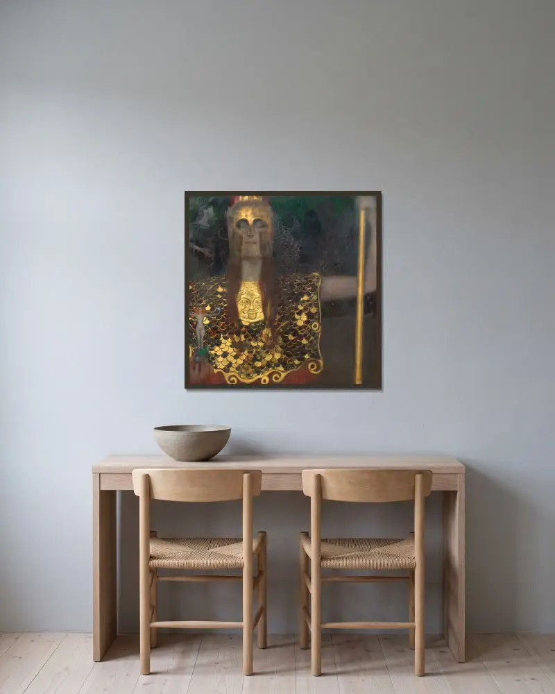 Pallas Atena, Gustav Klimt w ramie na ścianie