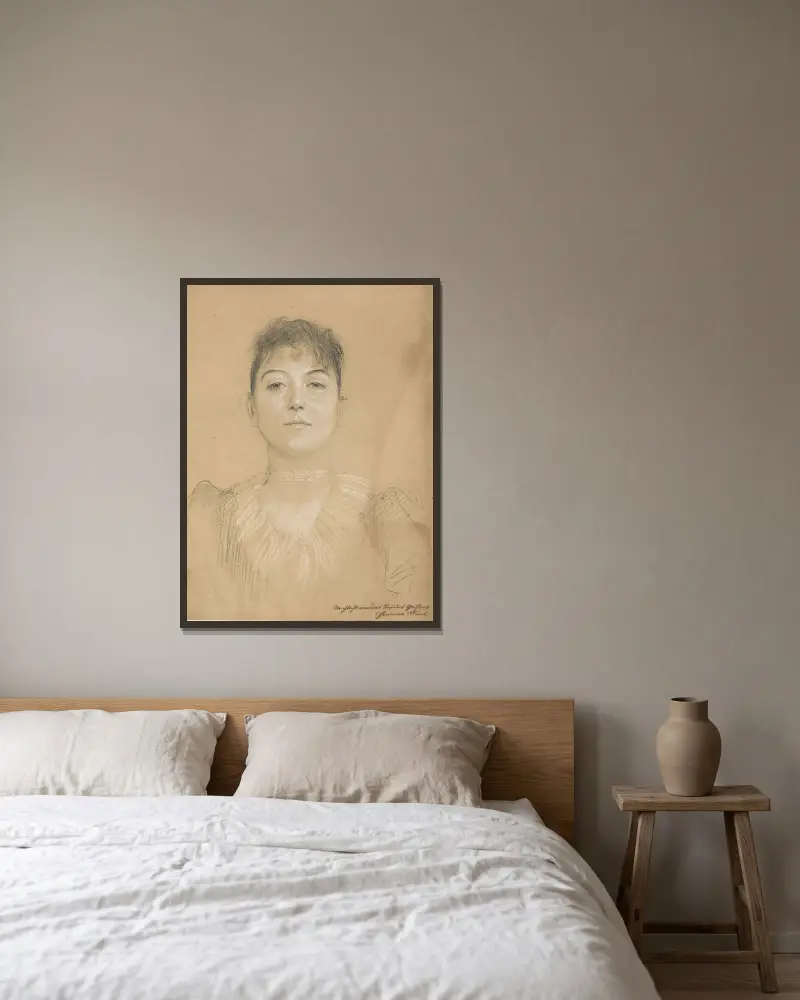 Portret kobiety, Gustav Klimt w ramie na ścianie
