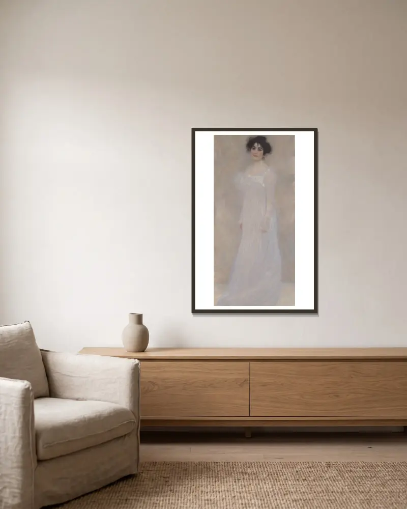 Serena Pulitzer Lederer (1867–1943) av Gustav Klimt inramad på en vägg