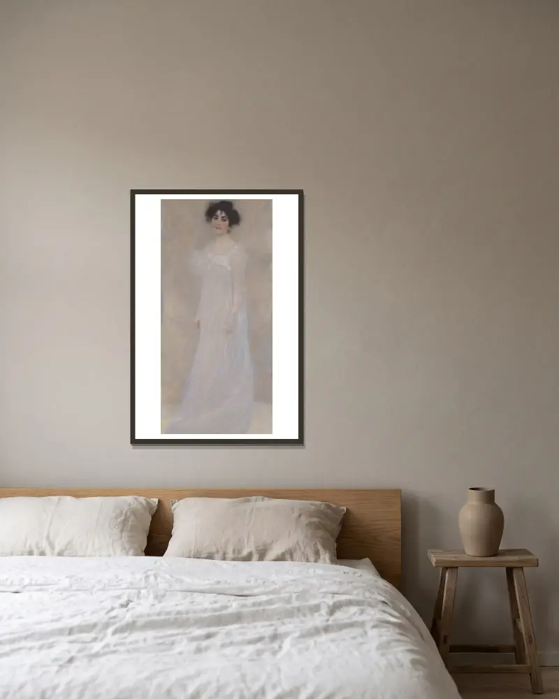 Serena Pulitzer Lederer (1867–1943) av Gustav Klimt inramad på en vägg