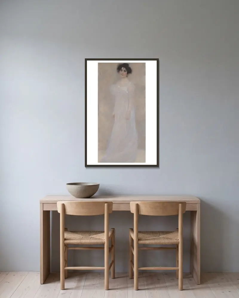Serena Pulitzer Lederer (1867–1943) av Gustav Klimt inramad på en vägg