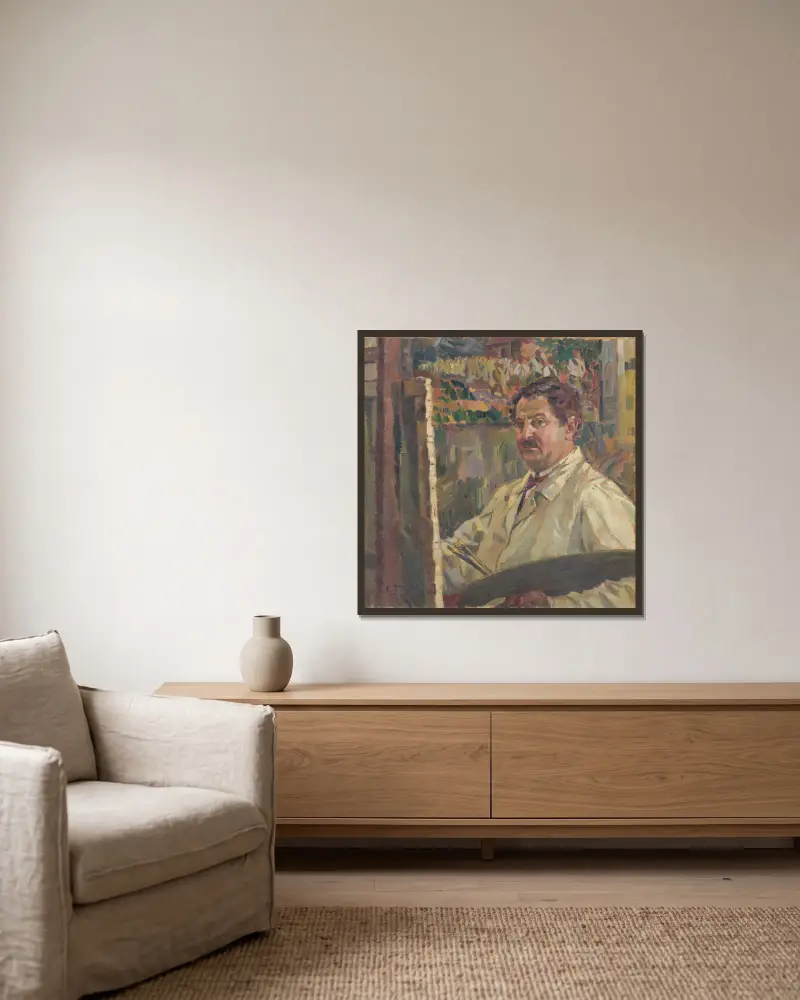 Autoportret, 1924 – Nr. 1, Gustáv Mallý w ramie na ścianie