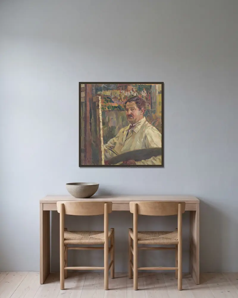 Autoportret, 1924 – Nr. 1, Gustáv Mallý w ramie na ścianie
