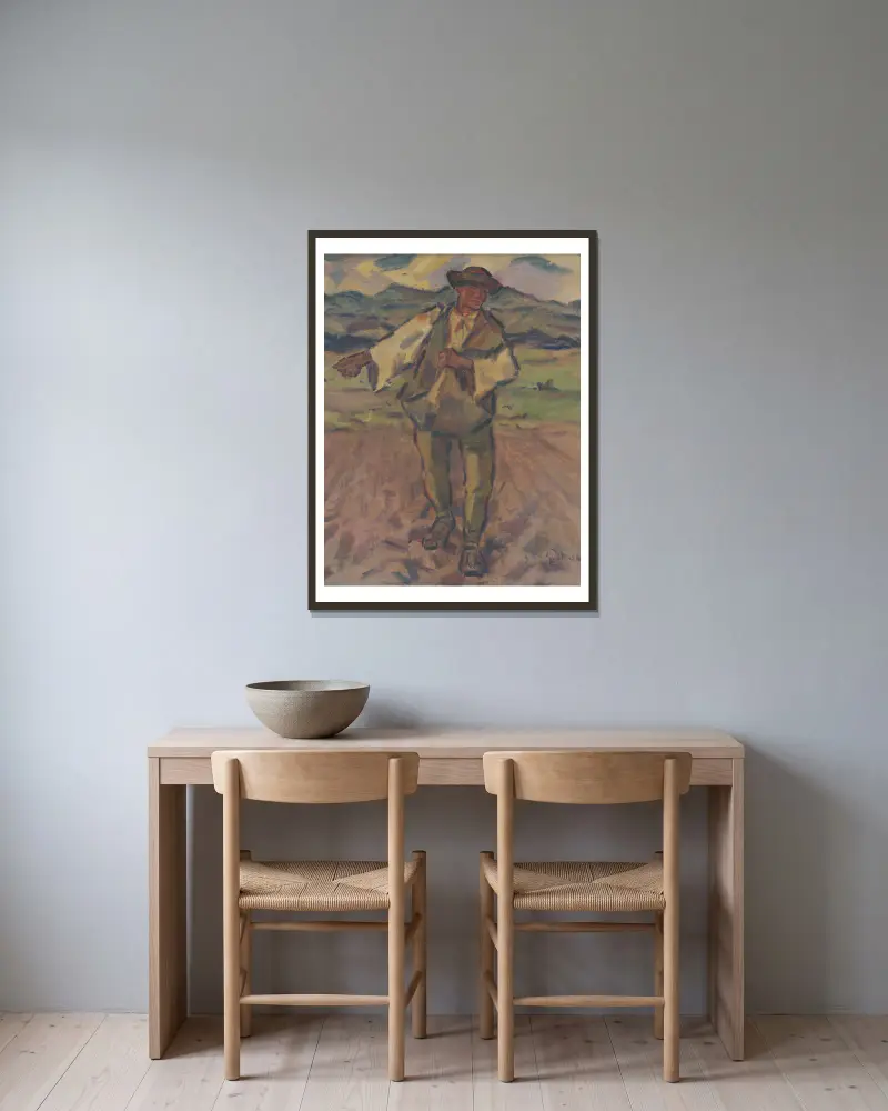 Siewca, Gustáv Mallý w ramie na ścianie