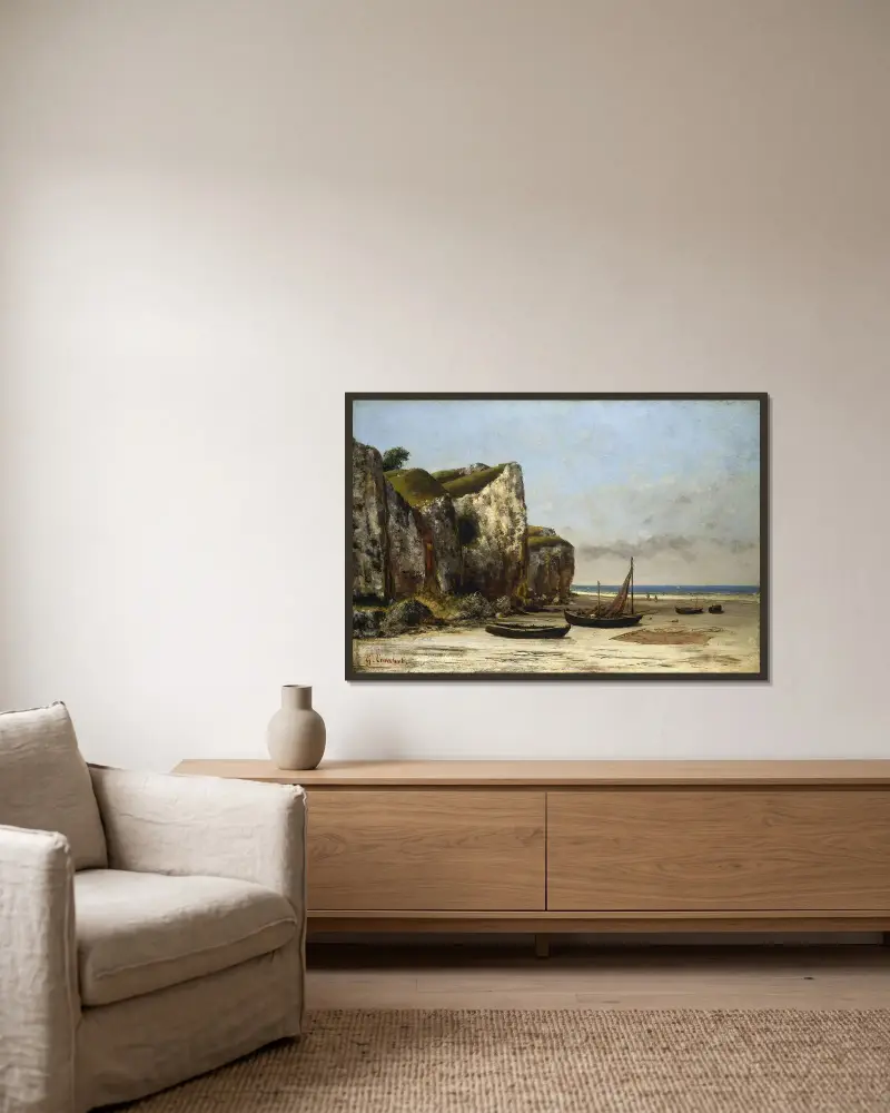 Plaża w Normandii, 1872, Gustave Courbet w ramie na ścianie