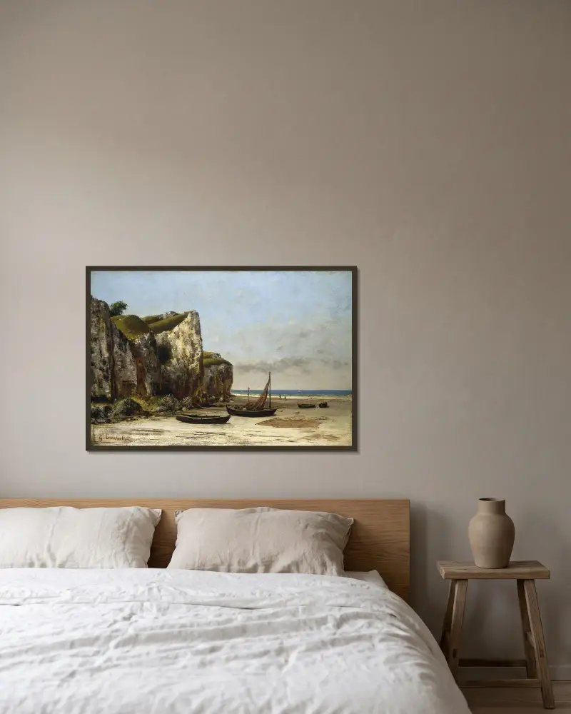 Plaża w Normandii, 1872, Gustave Courbet w ramie na ścianie