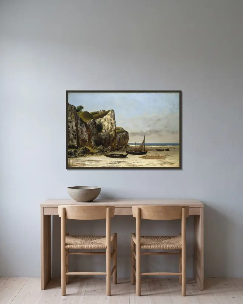 Plaża w Normandii, 1872, Gustave Courbet w ramie na ścianie