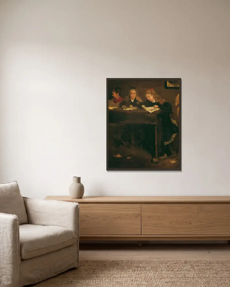 Trzy uczennice, Gustave Courbet w ramie na ścianie