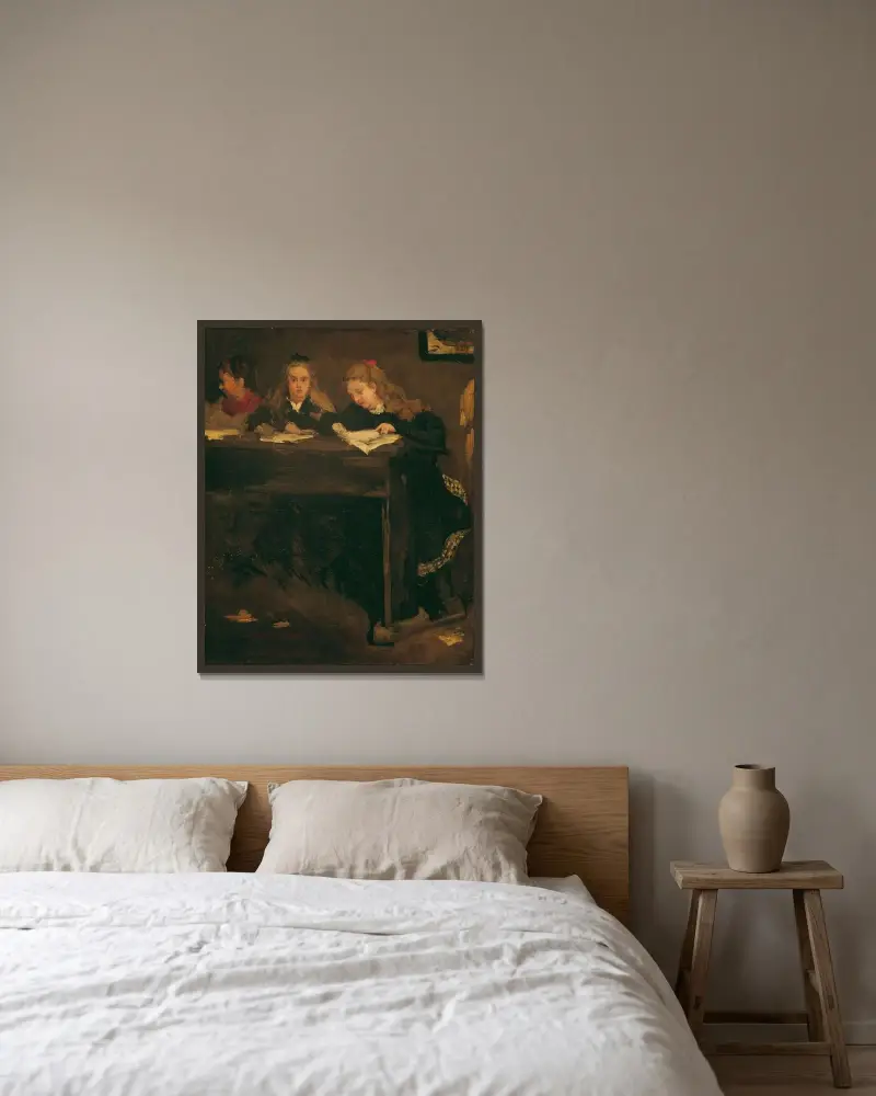 Trzy uczennice, Gustave Courbet w ramie na ścianie