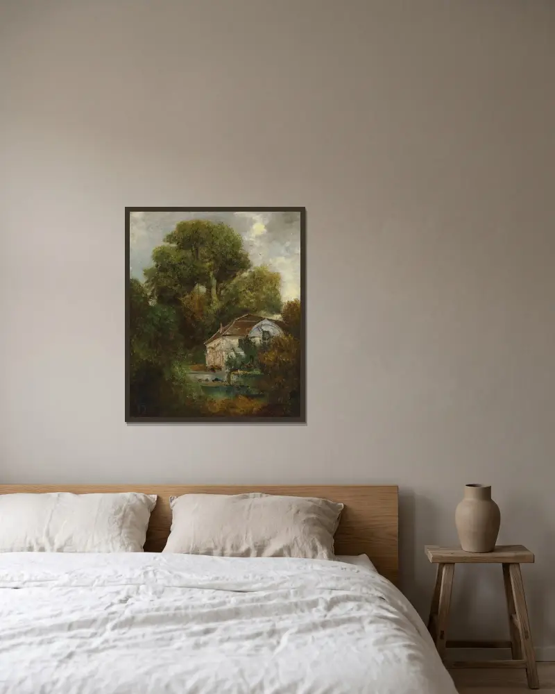 Das Schloss Beaulieu bei Lausanne von Gustave Courbet gerahmt an einer Wand