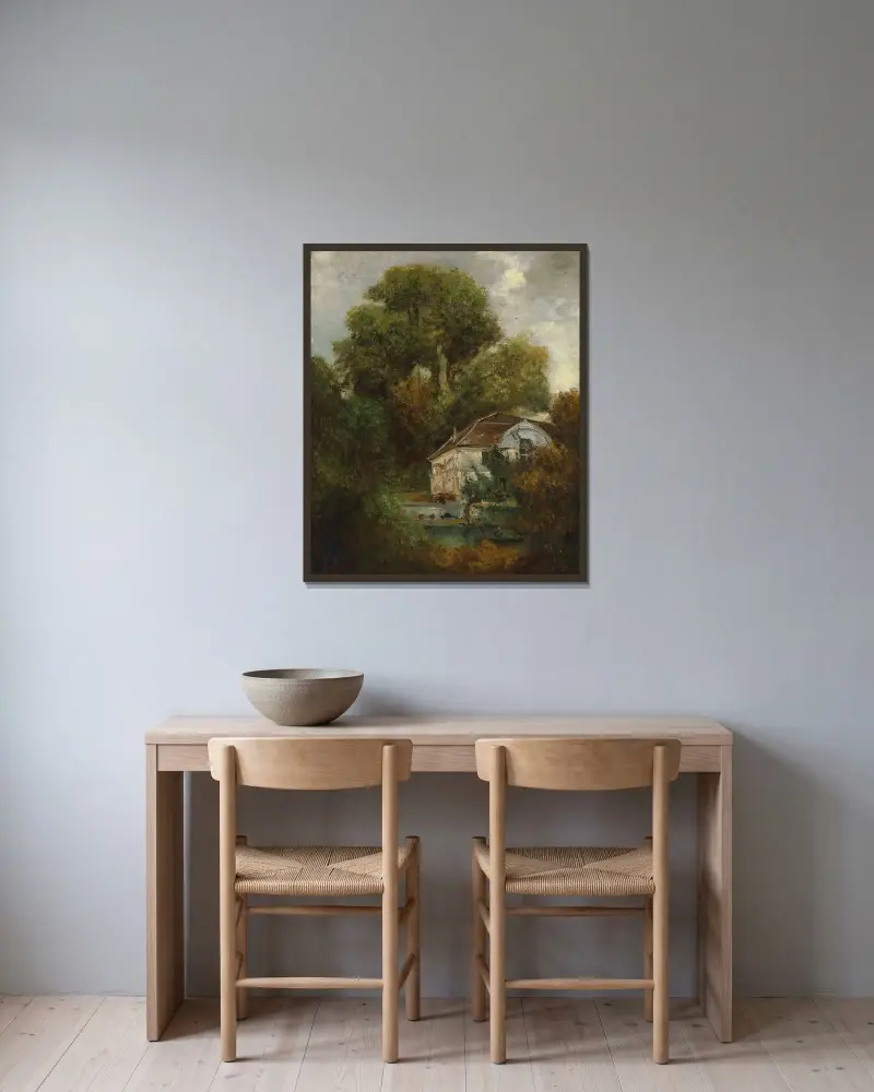 Das Schloss Beaulieu bei Lausanne von Gustave Courbet gerahmt an einer Wand