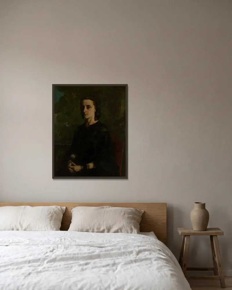 Madame Frédéric Breyer (Fanny Hélène Van Bruyssel, 1830–1894), Gustave Courbet w ramie na ścianie