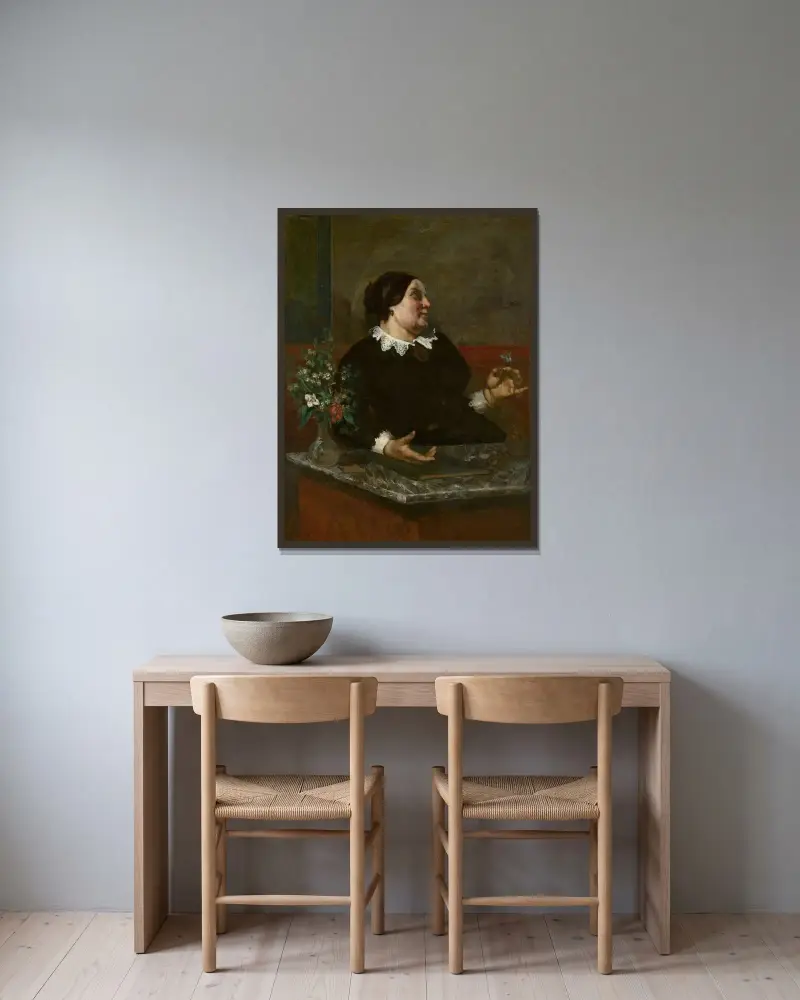 Mère Grégoire von Gustave Courbet gerahmt an einer Wand