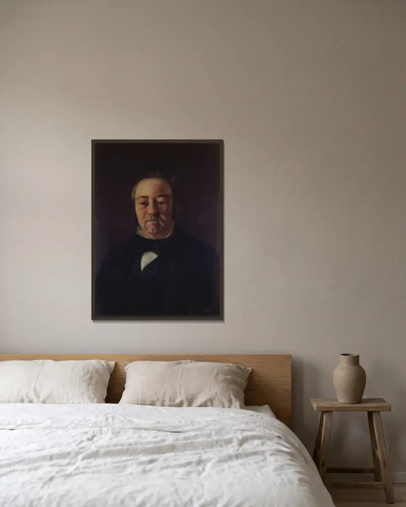 Portret pana Corbinaud, Gustave Courbet w ramie na ścianie