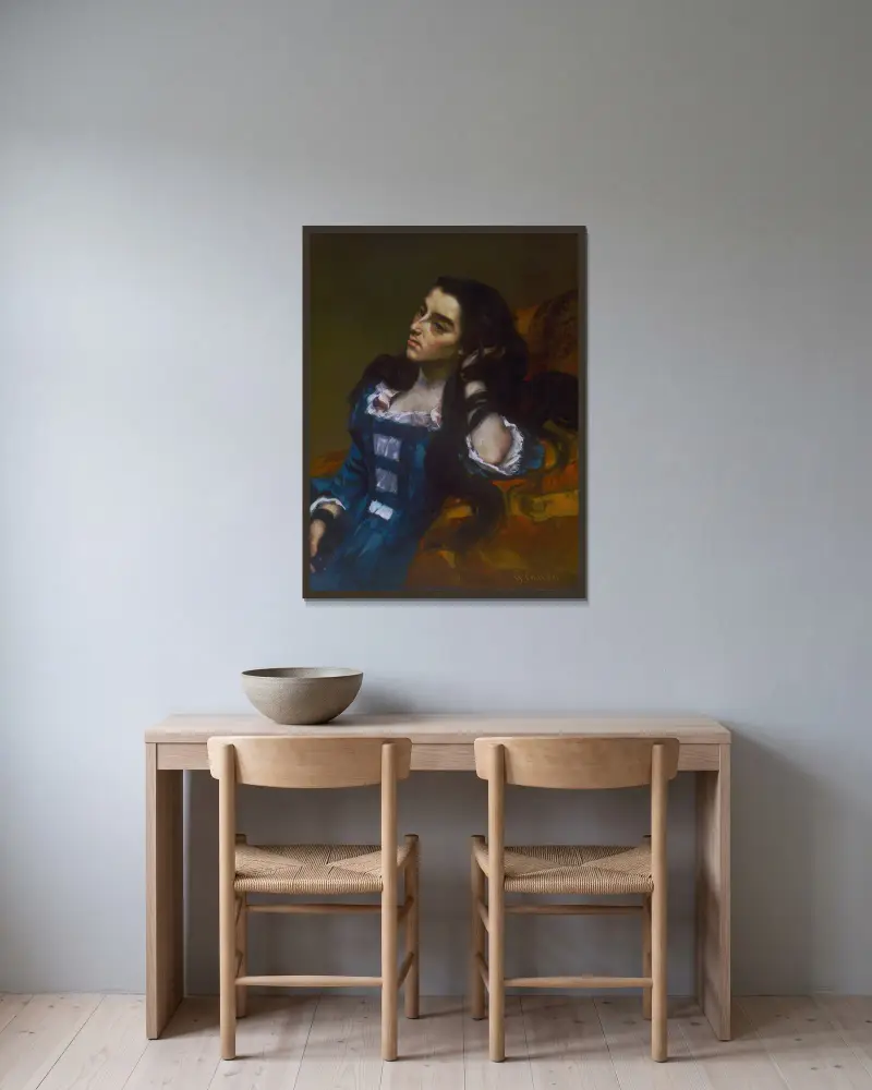 Spanish Woman av Gustave Courbet inramad på en vägg