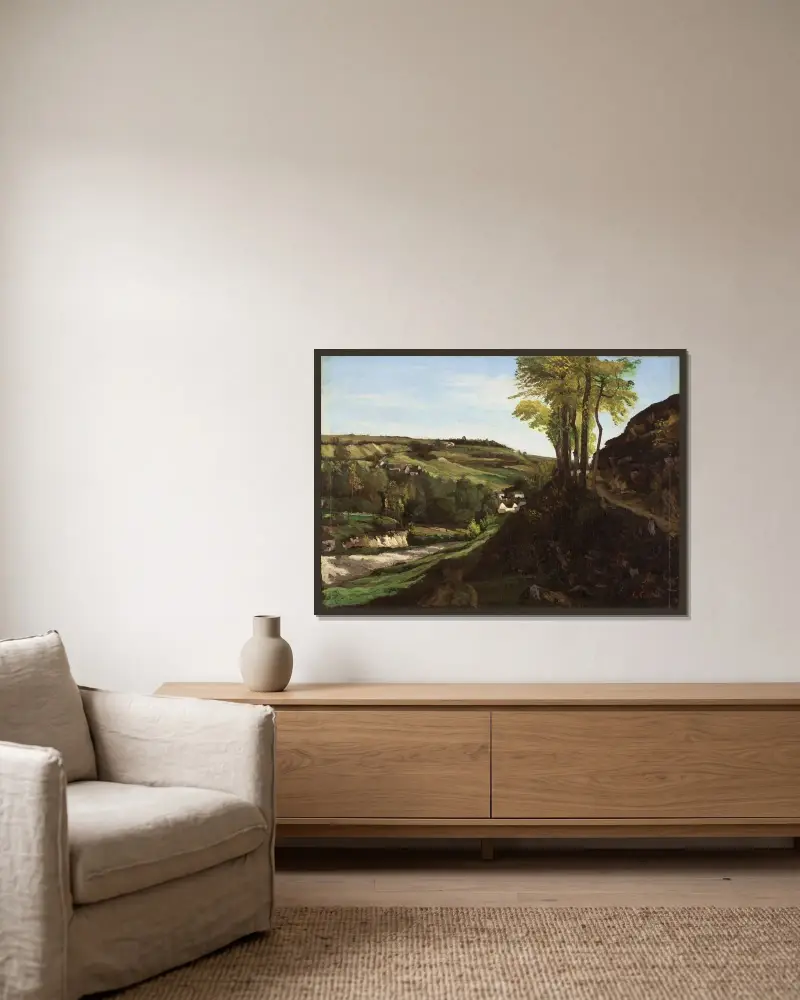 Dolina Ornans, Gustave Courbet w ramie na ścianie