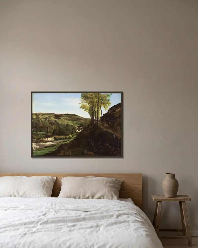 Dolina Ornans, Gustave Courbet w ramie na ścianie