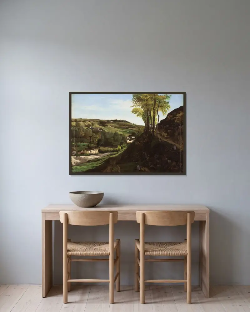 Dolina Ornans, Gustave Courbet w ramie na ścianie