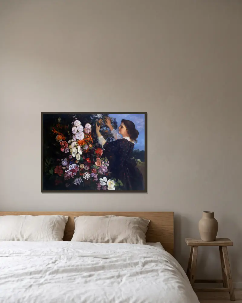 Trellis av Gustave Courbet inramad på en vägg