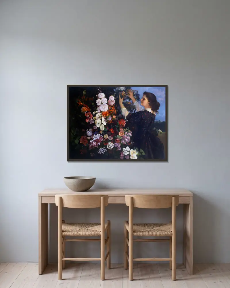 Trellis av Gustave Courbet inramad på en vägg