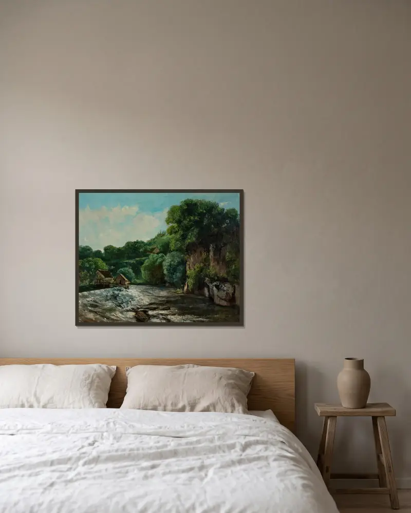 Zapora w pobliżu Ornans, czyli Śluza na Loue, Gustave Courbet w ramie na ścianie