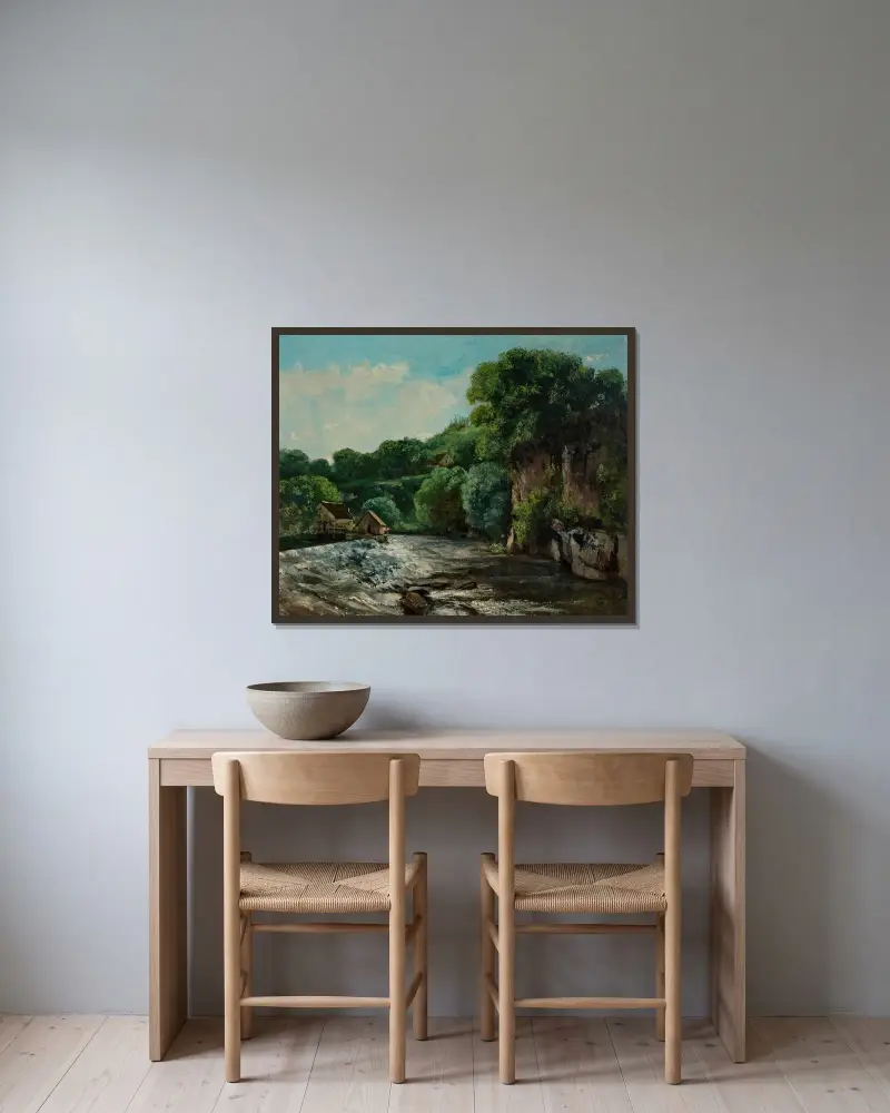 Zapora w pobliżu Ornans, czyli Śluza na Loue, Gustave Courbet w ramie na ścianie
