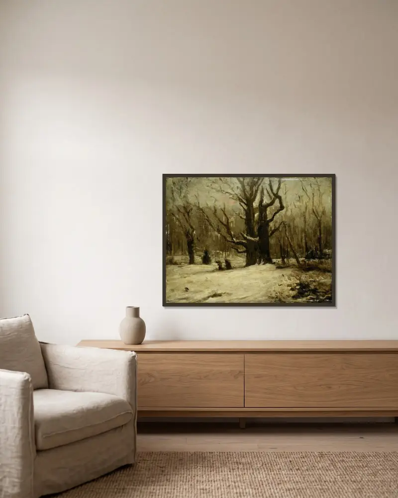 Pejzaż zimowy, Gustave Courbet w ramie na ścianie