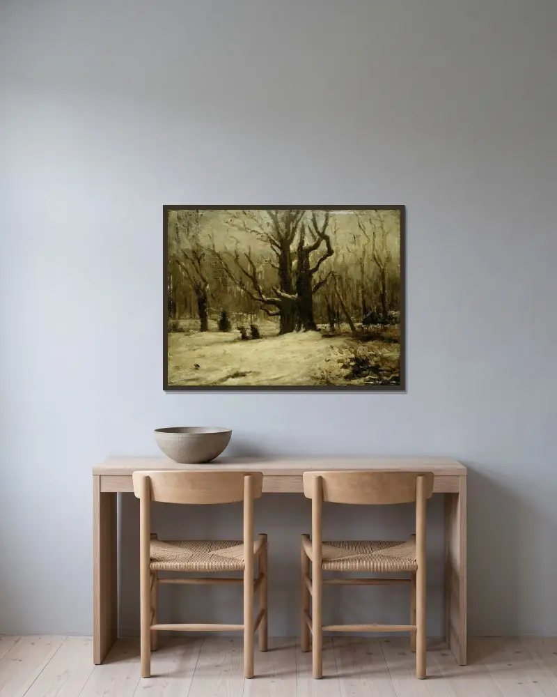 Pejzaż zimowy, Gustave Courbet w ramie na ścianie