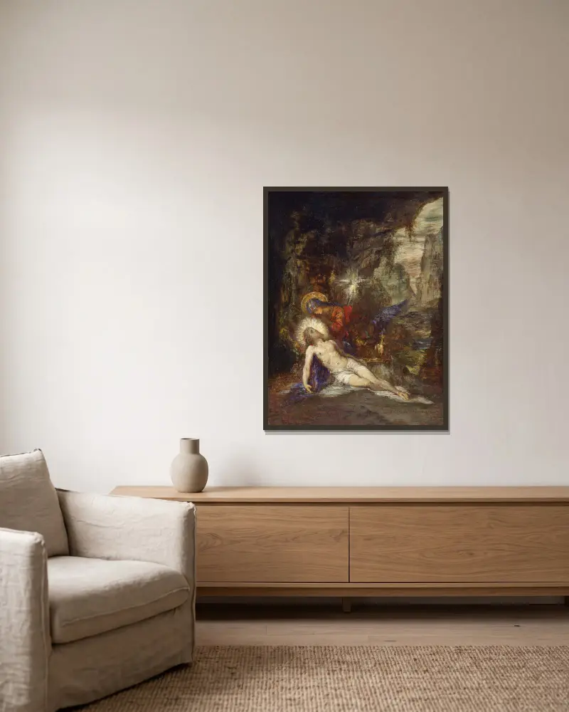 Pietà, Gustave Moreau v rámu na stěně