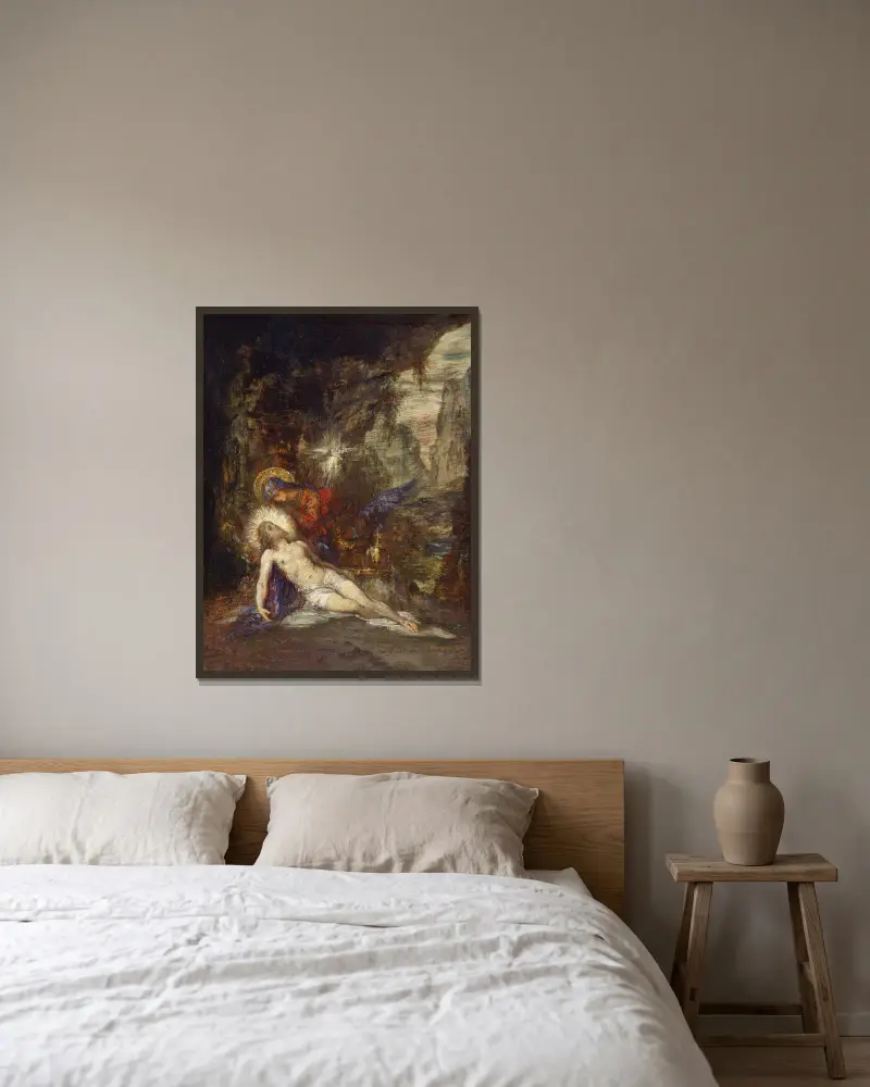 Pietà, Gustave Moreau v rámu na stěně