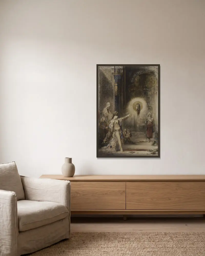 Zjawienie, 1876 – Nr. 1, Gustave Moreau w ramie na ścianie
