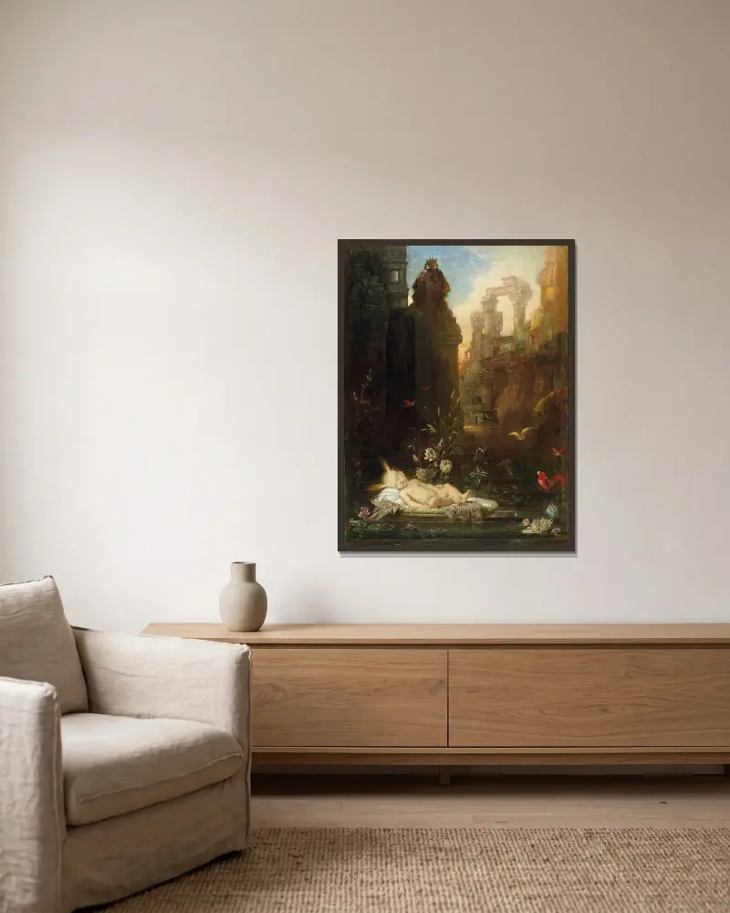 Mały Mojżesz, Gustave Moreau w ramie na ścianie